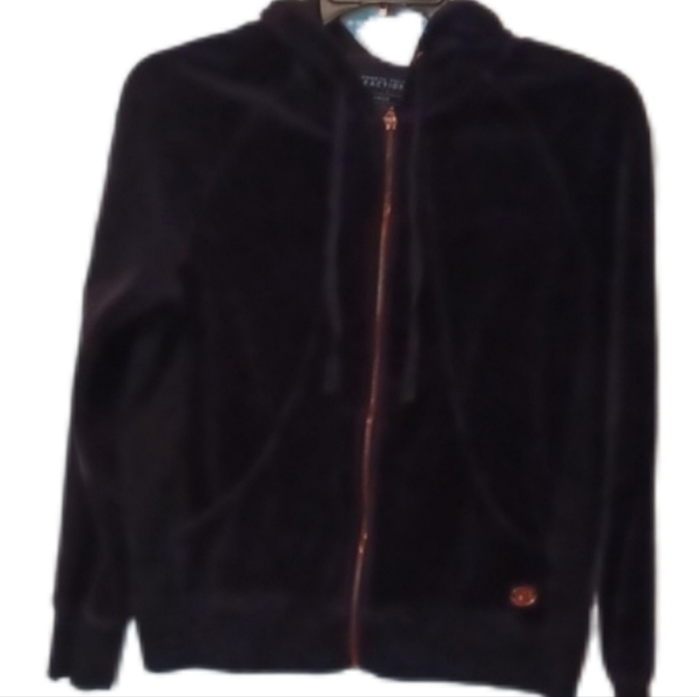 -- Kenneth Cole Reaction Dark Blue Zip-Up Hoodie Women's Size Large